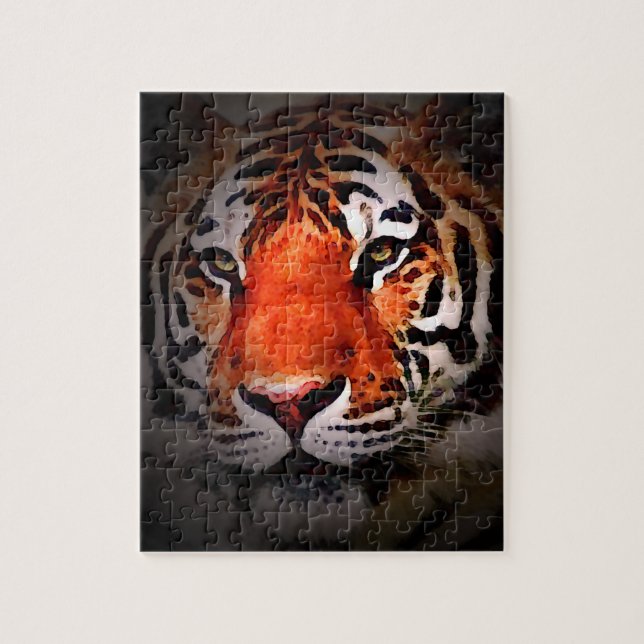 Tiger Face Motivational Artwork Jigsaw Puzzle (Vertical)