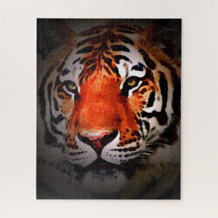 Tiger Face Motivational Artwork Jigsaw Puzzle