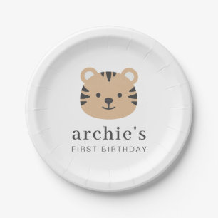 Tiger Face  Paper Plates