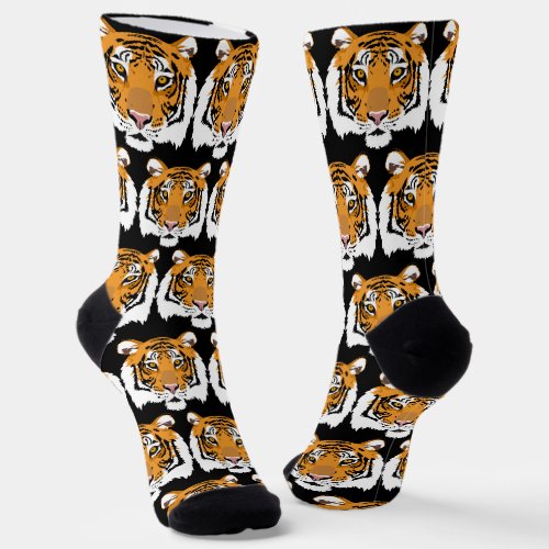 Tiger Face Patterned Socks