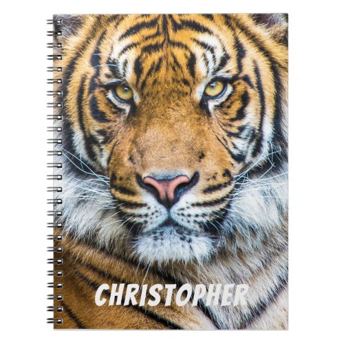 Tiger Face Personalized Notebook