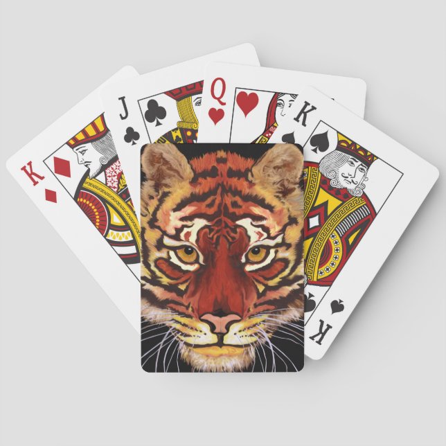 Tiger Face Poker Cards (Back)