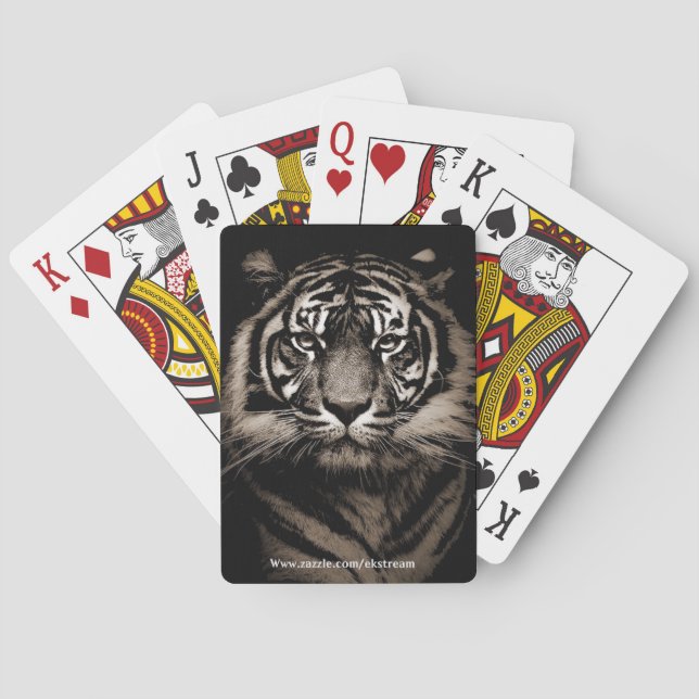 Tiger face poker cards (Back)