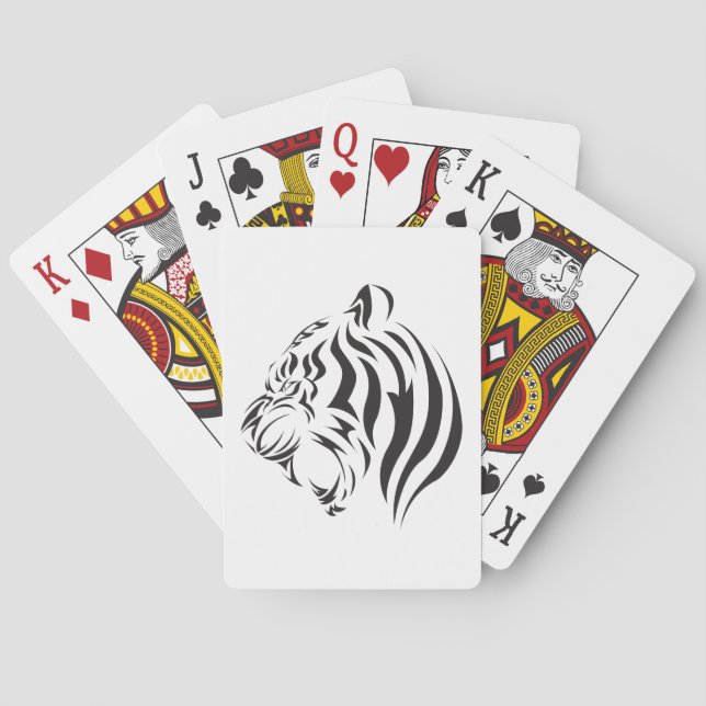 Tiger Face Poker Cards (Back)