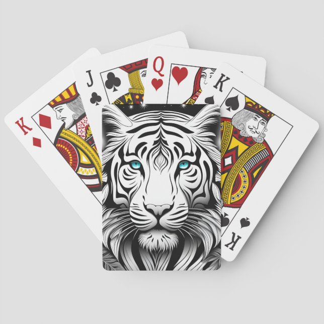 Tiger Face Poker Cards (Back)
