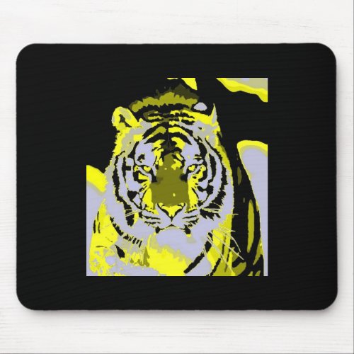 Tiger Face Pop Art Mouse Pad