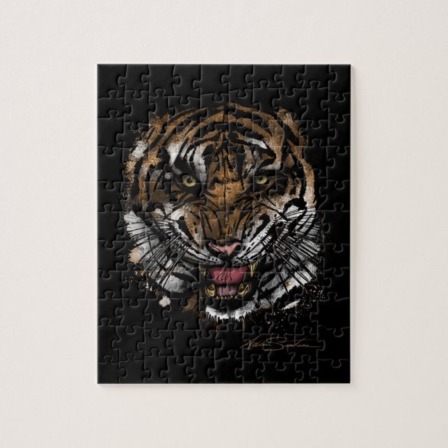 Tiger Face (Signature Design) Jigsaw Puzzle (Vertical)