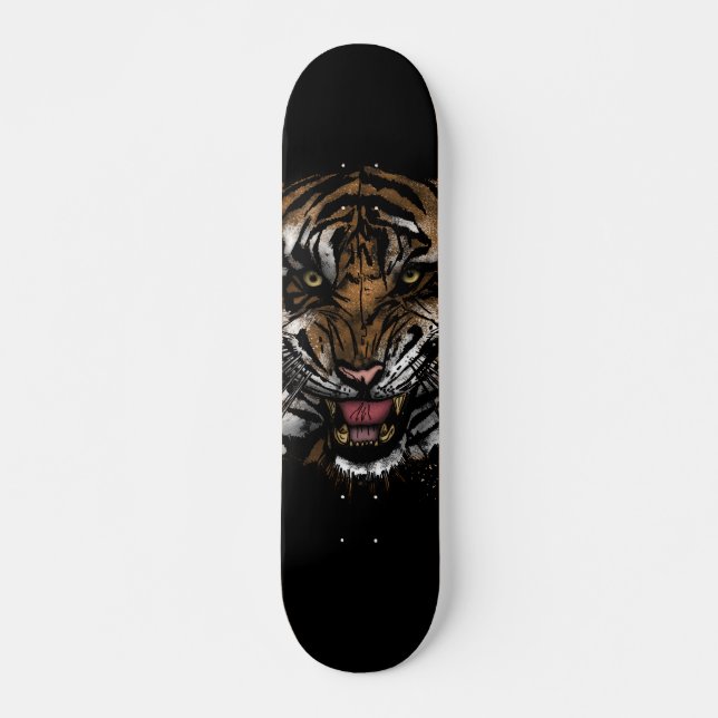 Tiger Face Skateboard (Front)