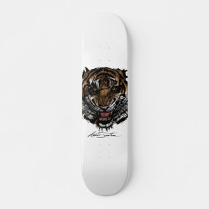 Tiger Face Skateboard Deck