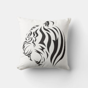 Tiger Face Throw Pillow