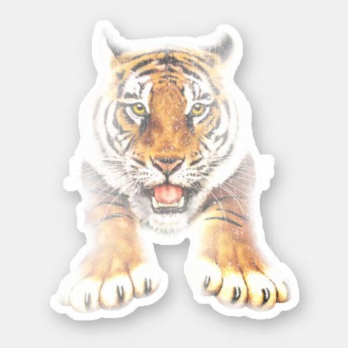 Tiger Face Tiger Head Face Vintage Wild Cat Lover  Sticker