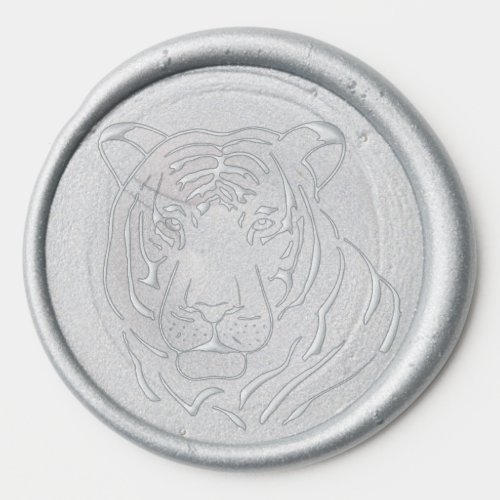tiger face wax seal stickers
