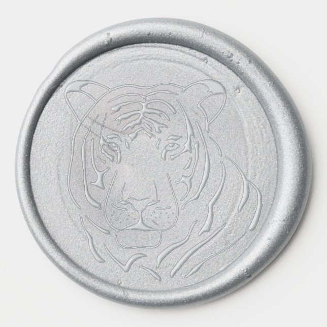 tiger face wax seal stickers (Front)