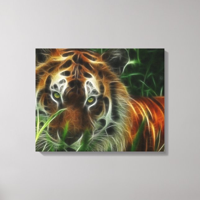 Tiger Face  Wrapped Canvas Print (Front)