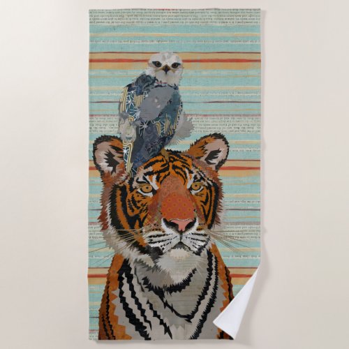 TIGER  FALCON  BEACH TOWEL