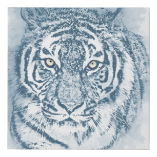 tiger faux canvas print