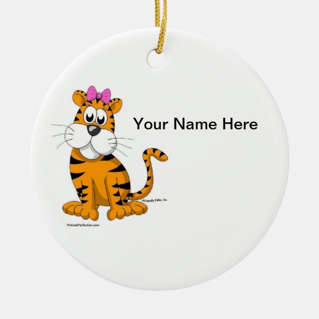 Tiger - Female Ceramic Ornament (Front)