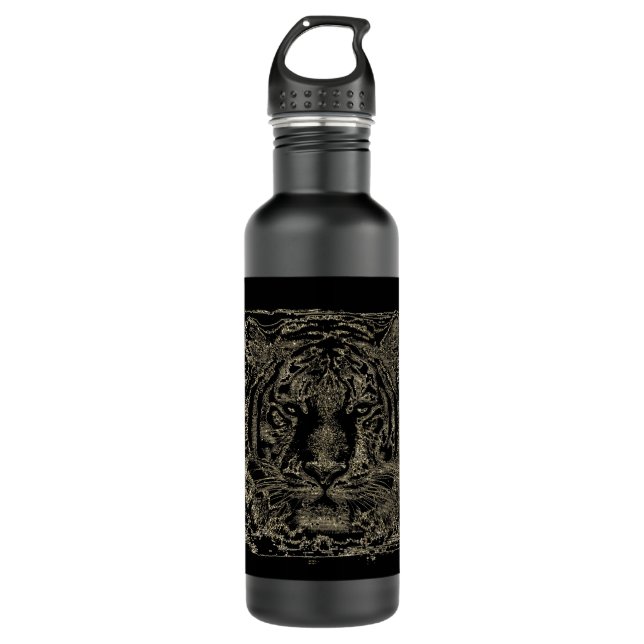Tiger Fine Art 5 - Stainless Steel Water Bottle (Front)