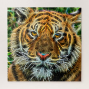 Tiger Fire Cat Jigsaw Puzzle