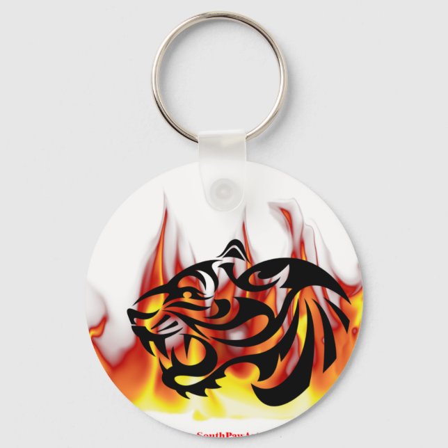 Tiger Fire Keychain (Front)