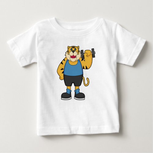 Tiger Fitness Dumbbell Baby T_Shirt