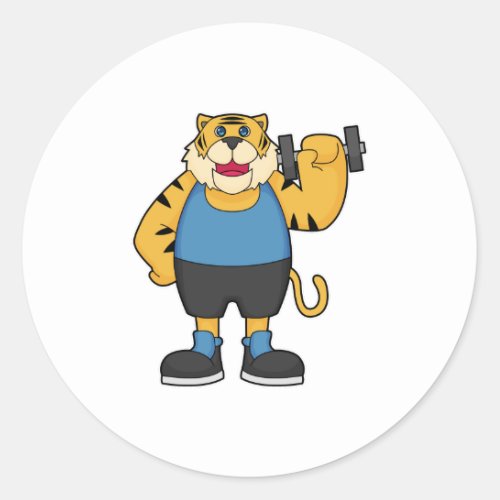 Tiger Fitness Dumbbell Classic Round Sticker
