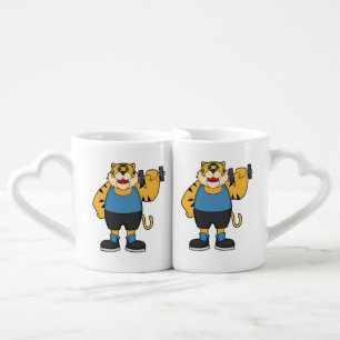 Tiger Fitness Dumbbell Coffee Mug Set