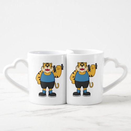 Tiger Fitness Dumbbell Coffee Mug Set