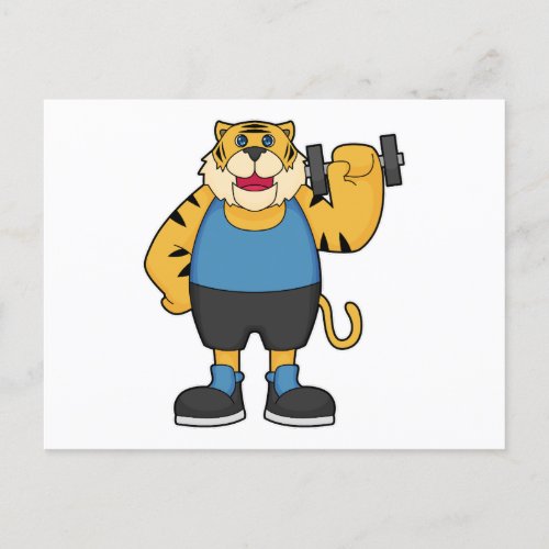 Tiger Fitness Dumbbell Postcard