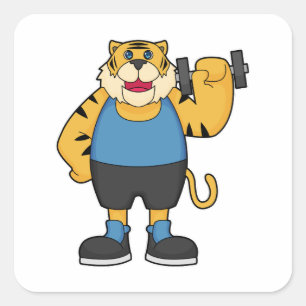 Tiger Fitness Dumbbell Square Sticker