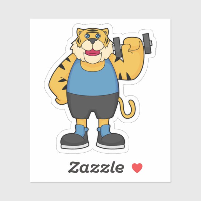 Tiger Fitness Dumbbell Sticker (Sheet)