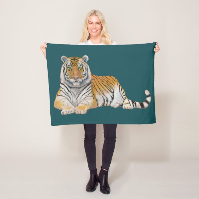 Tiger Fleece Blanket (In Situ)