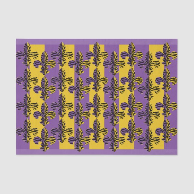 Tiger Fleur de lis Tissue Paper (Front)