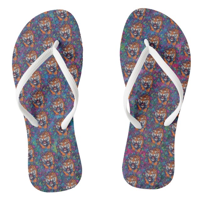 Tiger Flip Flops (Footbed)