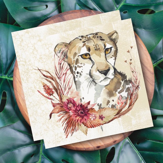 Tiger Floral Card (Creator Uploaded)