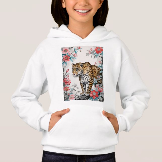 Tiger Floral Hoodie (Front)