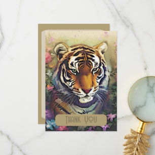 Tiger Flower Thank You Card