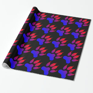 Tiger Foot Print Wrapping Paper