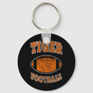 Tiger Football Vintage Distressed Keychain