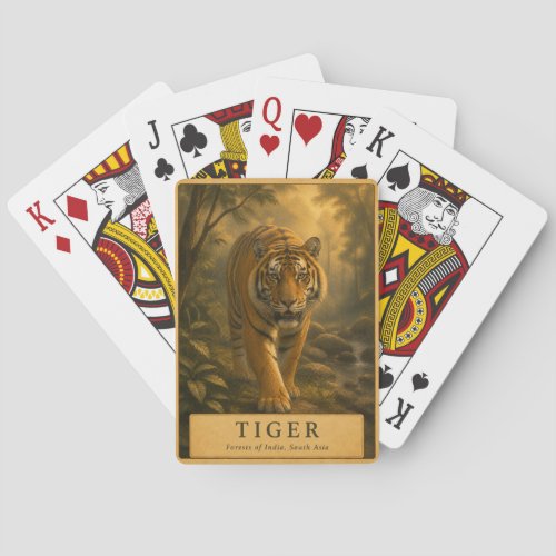 Tiger Forests of India VINTAGE Poker Cards