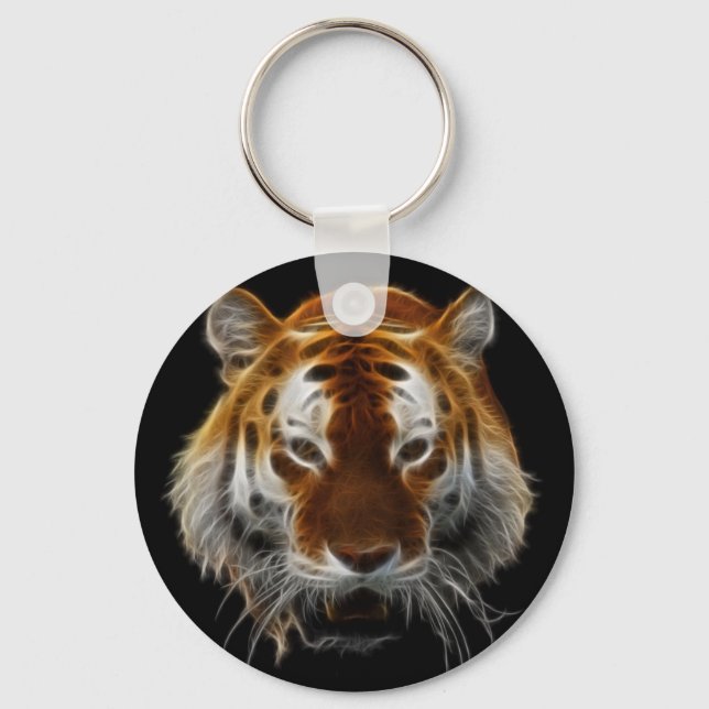Tiger Fractal Keychain (Front)