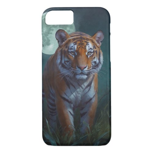 Tiger  Full Moon iPhone 87 Case