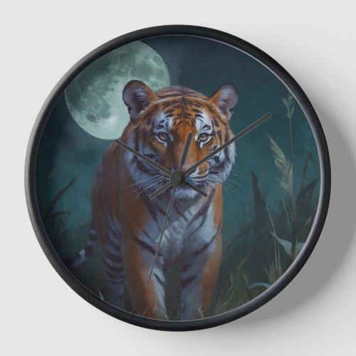 Tiger  Full Moon Clock