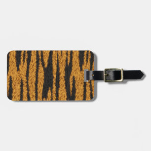 Tiger Fur Design Luggage Tag