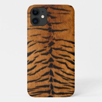 Tiger Fur Orange And Black Animal Pattern Iphone 11 Case by its_sparkle_motion at Zazzle