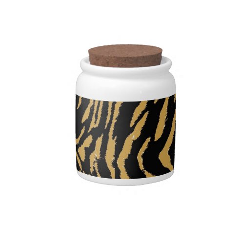 Tiger Fur Pattern Candy Jar