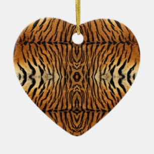 Tiger fur pattern ceramic ornament