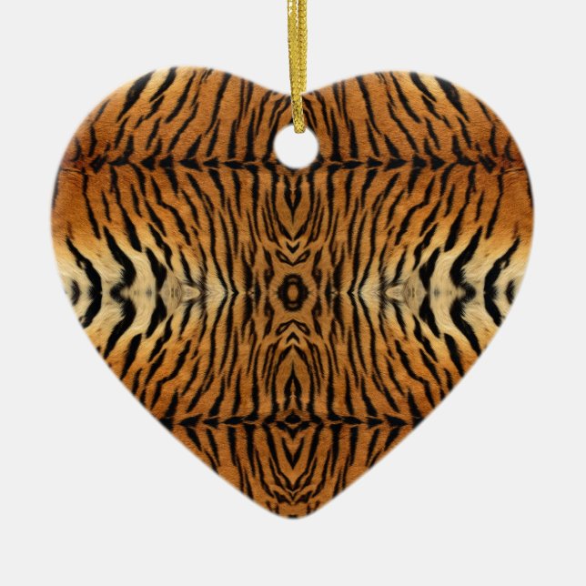 Tiger fur pattern ceramic ornament (Front)