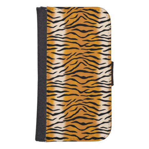 Tiger Fur Pattern Samsung Galaxy S4 Wallet Case