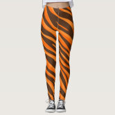 Tiger fur, tiger skin, animal skin pattern leggings